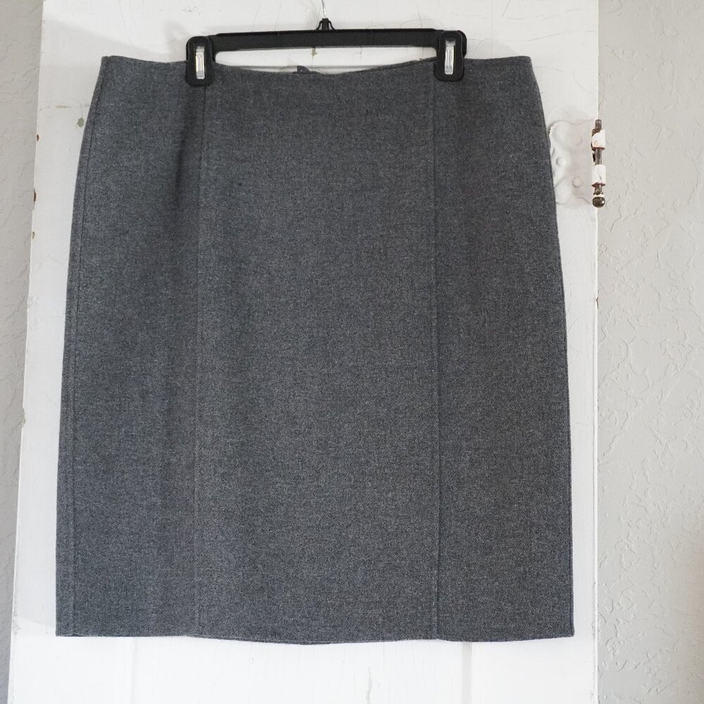 Talbots‎ Grey Wool Skirt Size 16